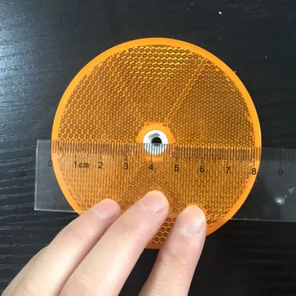 85mm Reflective Round Reflex Plastic Reflector with Hole