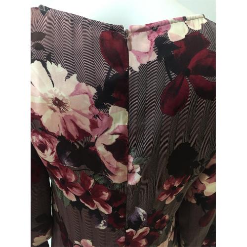 Satin Chiffon Printed Dress