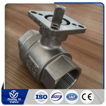 2016 Most Popular thread two piece 1000wog ss304 ball valve with handle