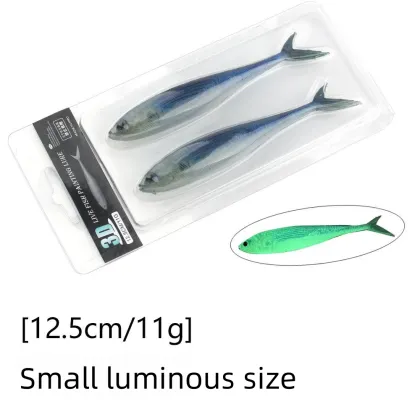 Wholesale 2pcs/pack 3D Printing Soft Shad Bait Fishing Lures