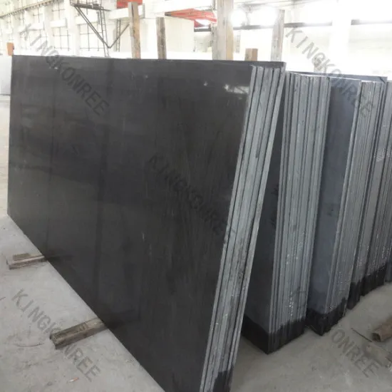 Hard Man-made Quartz Stone Slabs In Pure Black Color And Black With Mirror Quartz Stone