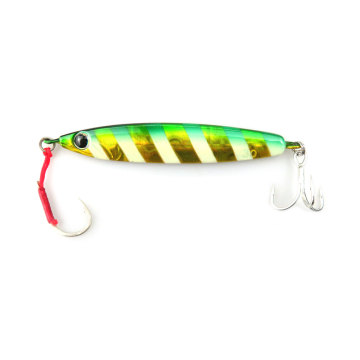 High-Quality Striped Green-Yellow 83mm/30g Jig Bait for Fishing