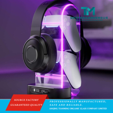 Contemporary LED-Lit Acrylic Headphone Display with Style