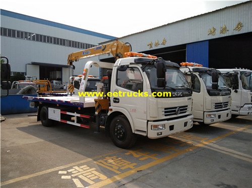 Dongfeng 6 ton tow malori na crane