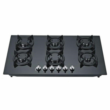 High Quality 6 Burner Kitchen Gas Stove Tempered Glass Panels