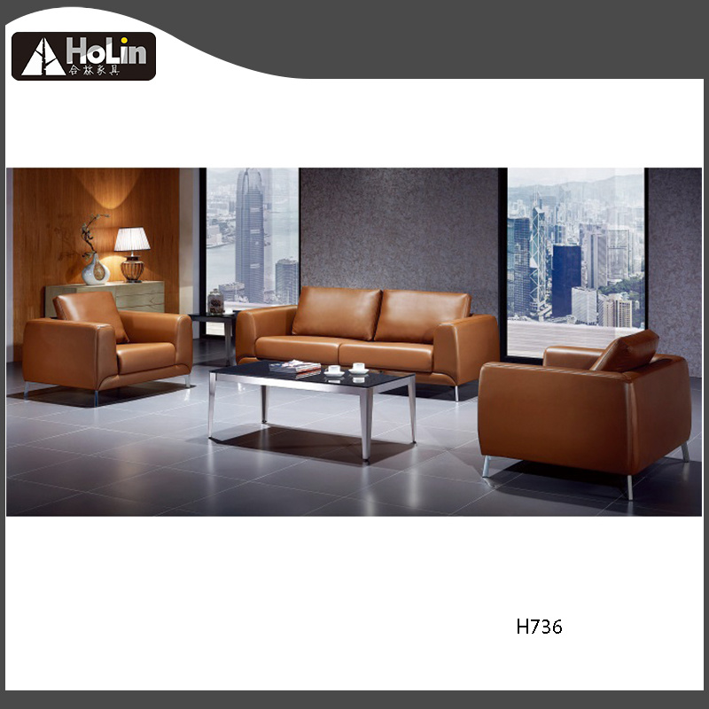 Set Furnitur Sofa Kulit PU Kantor Modern