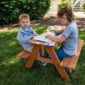 Niña de picnic de madera marrón para niños niñas