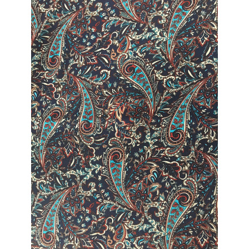 Tecido de impressão Chiffon bolha de poliéster de Design Paisley