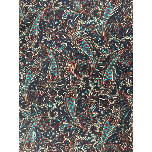 Paisley Design Polyester Bubbla Chiffongryck Tyg