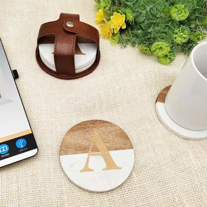 Hexagon Wood Tea Coasters for Drinks - Sublimation Ready