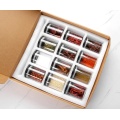 Airtight 12 Piece Borosilicate Glass Spice Storage Jars