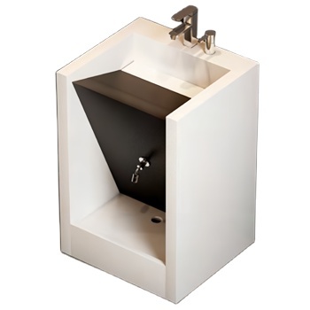 2024 New Design Sintered Stone Pedestal Basin for Mosque Wudu