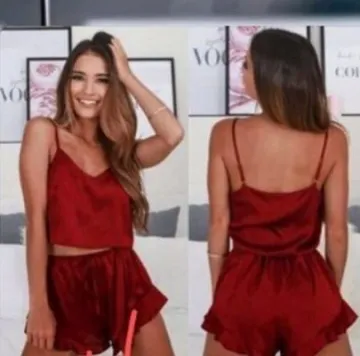 Euro-American Sexy Halter Pajama Set