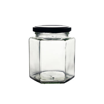Glass Hexagon Jars 196ml