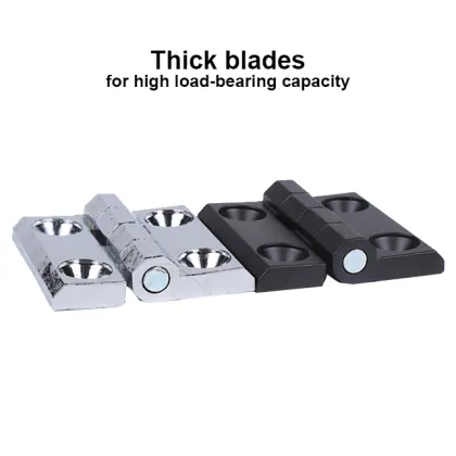 Black Zinc Alloy Adjustable Torque Small Cabinet Hinges with Damping for Furniture