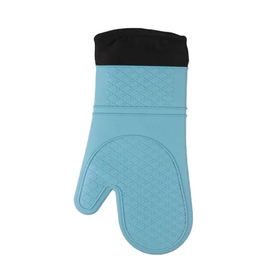 Thickened Silicone Insulated Oven Mitts for Microwave and Baking - Modern Minimalist Design
