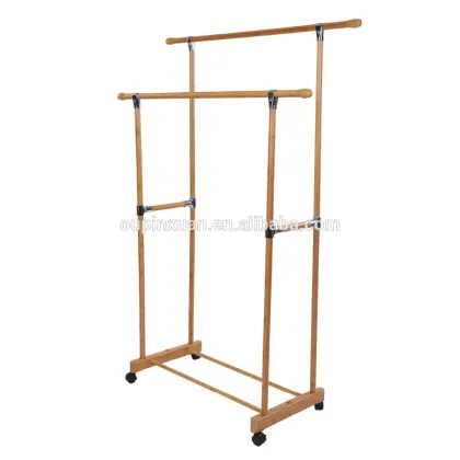 Balcony Bamboo Clothing Display Rack