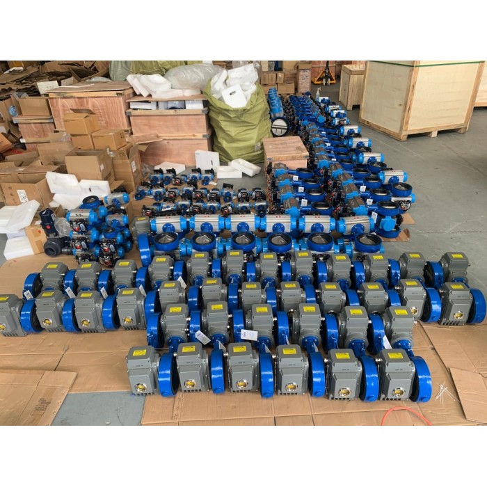 Van bướm wafer khí nén