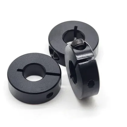 Custom Black set screw collar stainless steel aluminum shaft collar