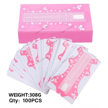 Nail Molds and Forms: Pink Aluminum Paper Holders for Extension Gel Nails