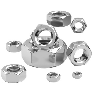 304 Stainless Steel Hexagon Galvanized Nuts M2-M8 DIN934 Anti-Theft Fastening Bolts