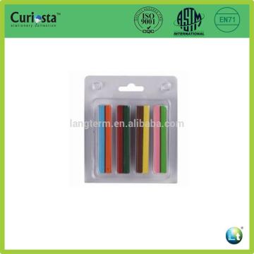 Rectangle colorful Jumbo crayons 4 pack in blister