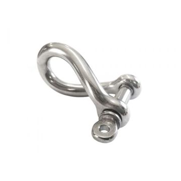 Dee Shackle Twisted 316 en acier inoxydable