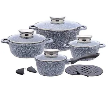 Home Cooking Restaurant Grade Die-Cast Aluminum Nonstick Casserole Dish Set with Glass Lid