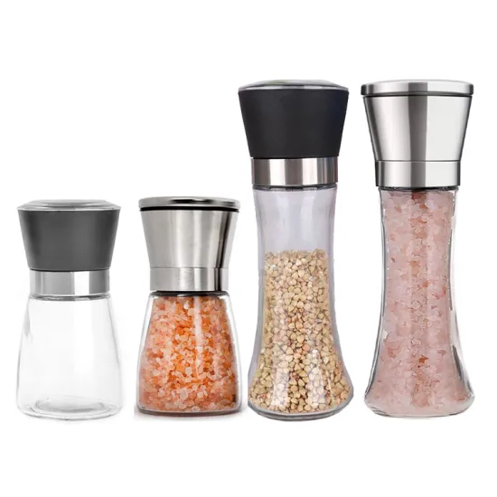 Refillable Hygiene: The Ultimate Stainless Steel and Ceramic Salt & Pepper Grinders for Kitchen