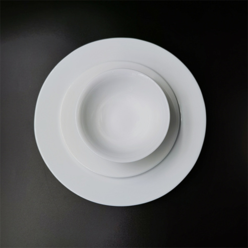 White Opal Jade Dinner Plate Set