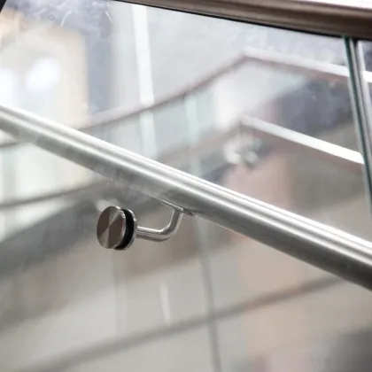 Custom designed spiral stair railing
