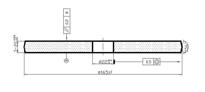 Drawing of BD engraving polishing wheel