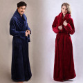 Fleece bathrobe women fluffy coral fleece bathrobe