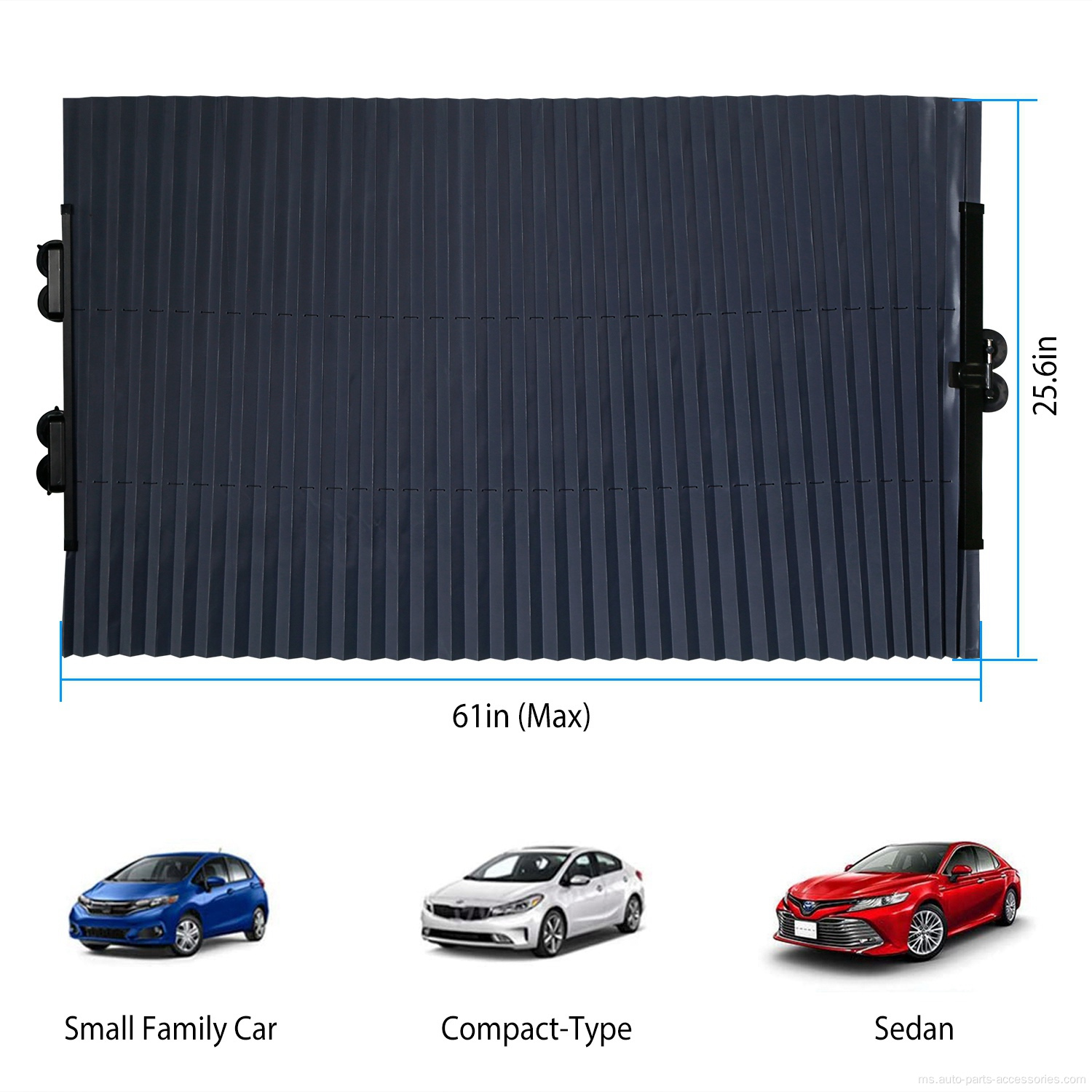 Percetakan tersuai Sunshade Kereta Retractable Windscreen