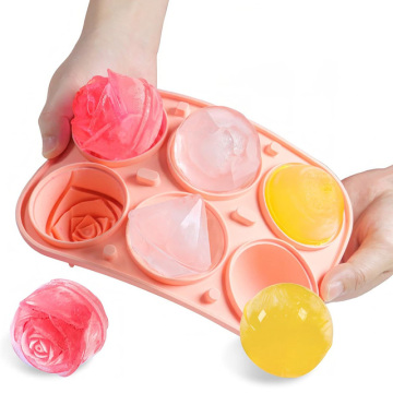 Custom Silicone Ice Cube Molds - Rose Ice Trays for Easy Release