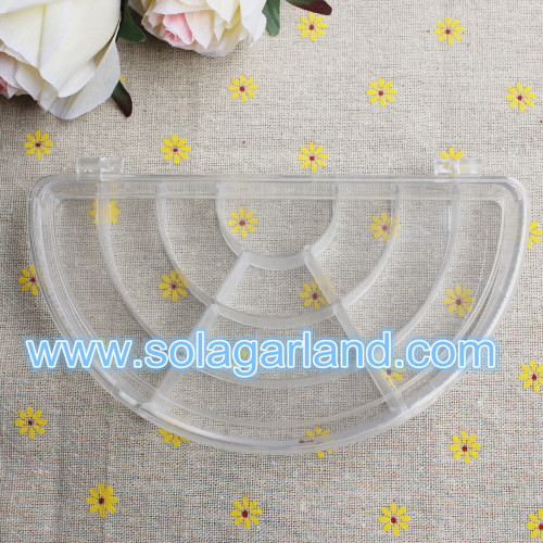 Clear Half Round Jewelry Box Plastic Storage Box 10 Slot