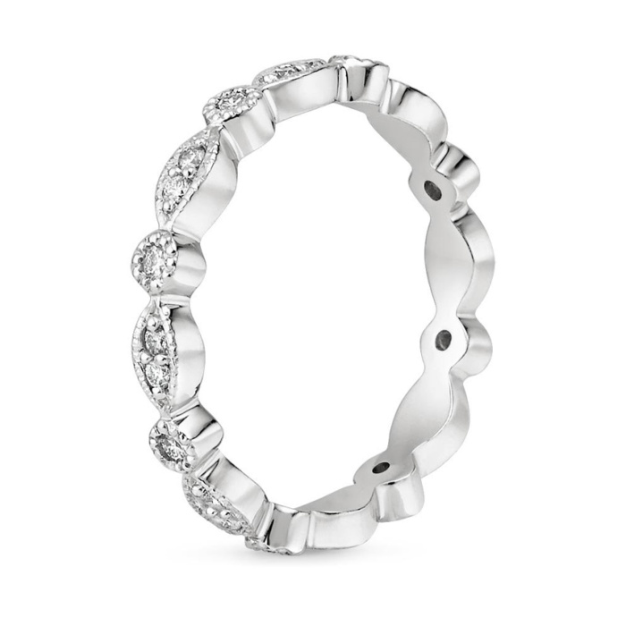 สไตล์วินเทจ 4 ชุดแหวนแต่งงานกะรัต