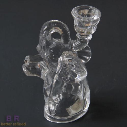 Glass Elephant Tealight Holder