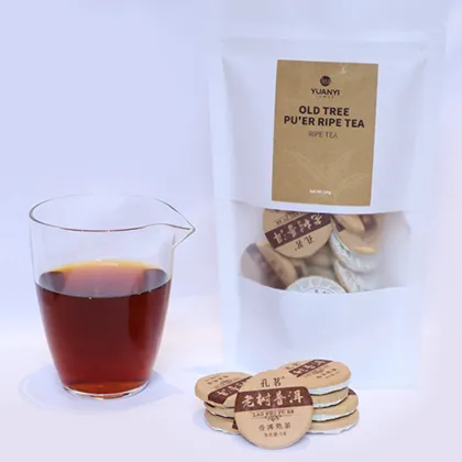 Organic Pu'Er Tea Portable Packaging - Ancient Tree Ripe Pu'Er Tea Bags