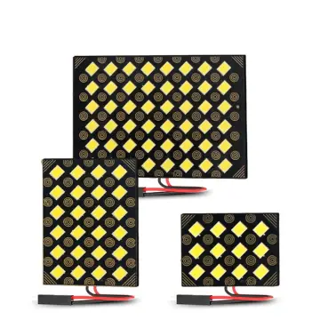 12V T10 LED High Light Car Reading Dome Light Panel Lamp with BA9S C5W Festoon Adapter - White 3000K/6000K Ice Blue