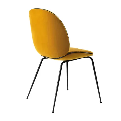 Matte Black Gubi Beetle Chairs with High Elastic Foam Sponge