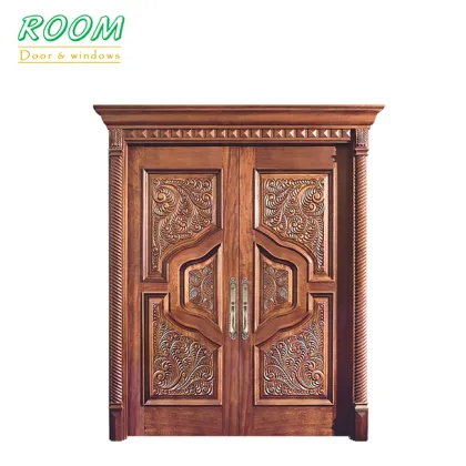 Compressed Wooden Double Door Gate Design