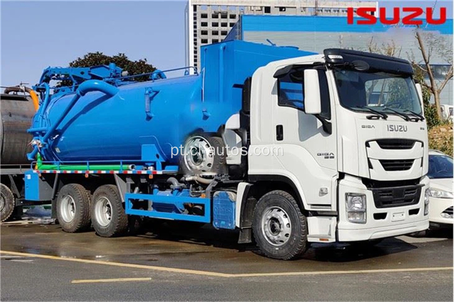 Isuzu giga 6x4 16000litres 16000L Caminhão de jato de alta pressão de sucção de águas residuais fecais