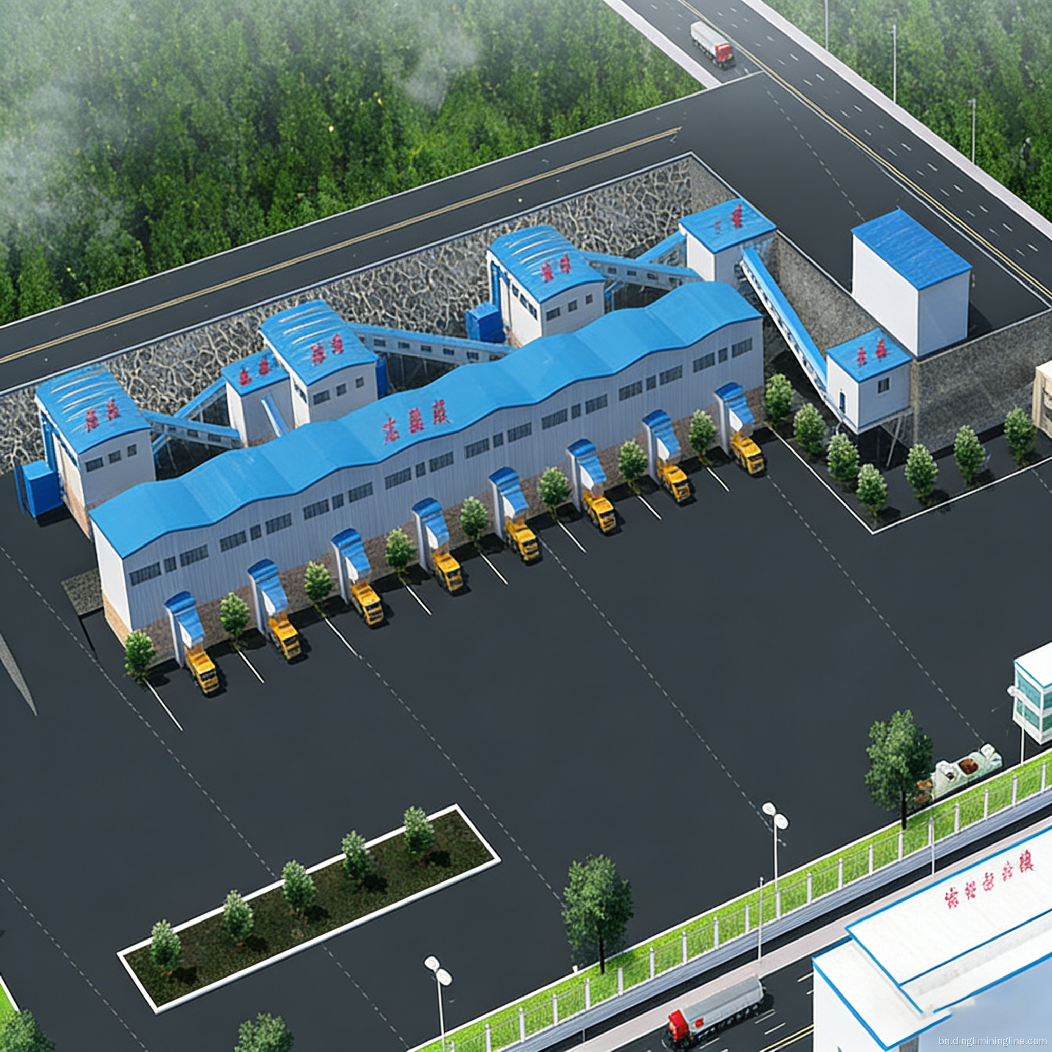 1000 TPH চুনাপাথর সমষ্টি এবং বালি উৎপাদন লাইন