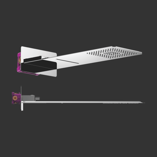 Ultr Thin Rectangle Multifunction Waterfall Shower Head