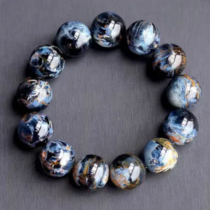 Natural Blue Tiger Eye Stone Bracelet Women's Tiger Eye Stone Bracelet
