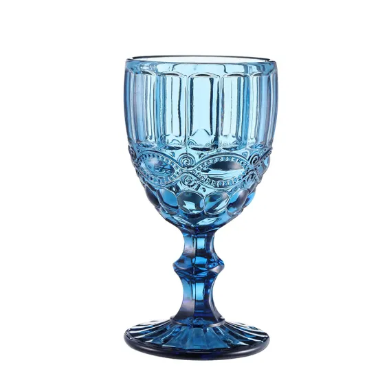 High Quality Crystal Colorful Champagne Glasses, Vintage Wine Goblets and Unique Water Glasses