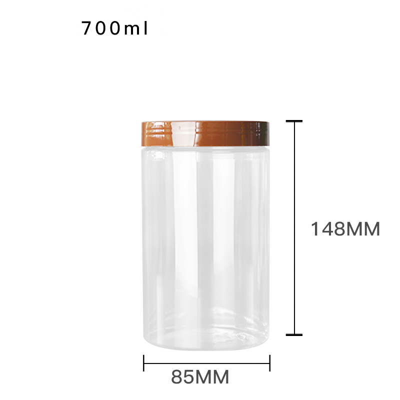 Clear plastic jar