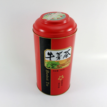 Tin de thé de fleur d'étain de bidon de café rond de catégorie comestible de nouvelle conception avec le couvercle intérieur