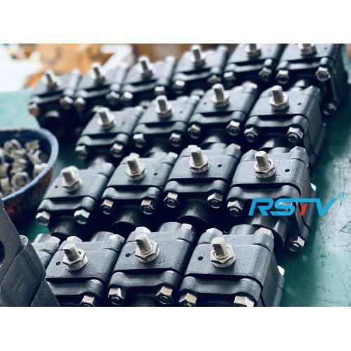 Keluli Palsu 3PC Ball Valve Screw Weld End